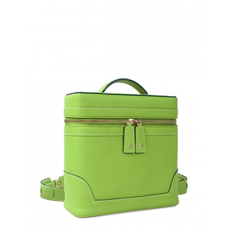 'Écrins' Nappa Leather backpack Apple Green & Gold