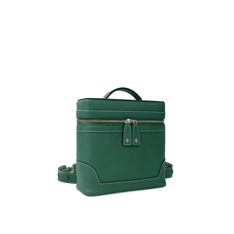 'Écrins' Nappa Leather backpack Vert Pin & Gold