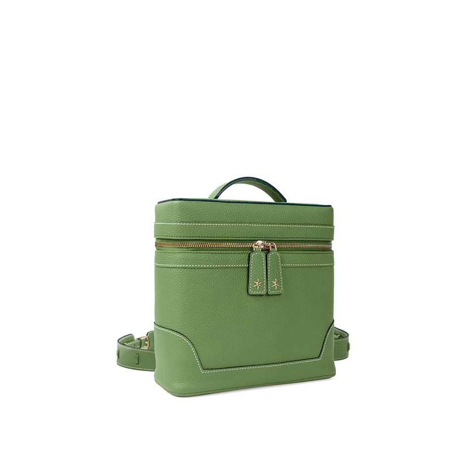 'Écrins' Nappa Leather backpack Asperge & Gold