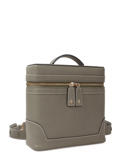 'Écrins' Nappa Leather backpack Elephant grey & Gold
