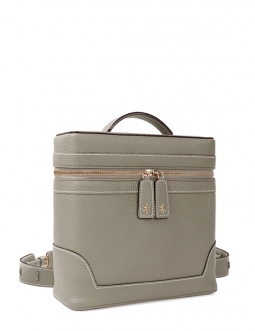 'Écrins' Nappa Leather backpack Warm grey & Gold
