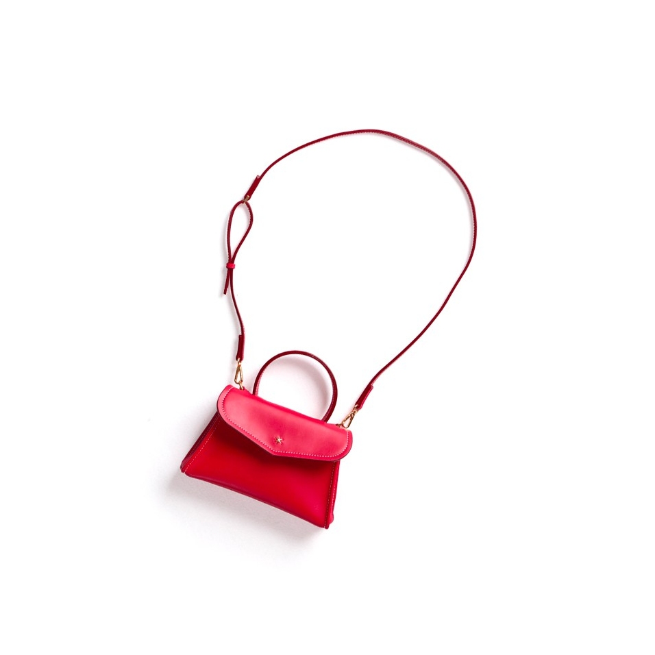 'Chantilly Silk' Leather handbag Écrevisse & Gold