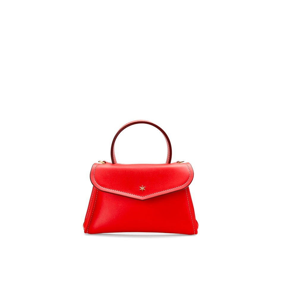 'Chantilly Silk' Leather handbag Écrevisse & Gold