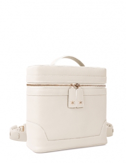 'Écrins' Sac à dos Cuir Nappa Crème & Or