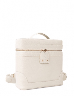 'Écrins' Sac à dos Cuir Nappa Crème & Or