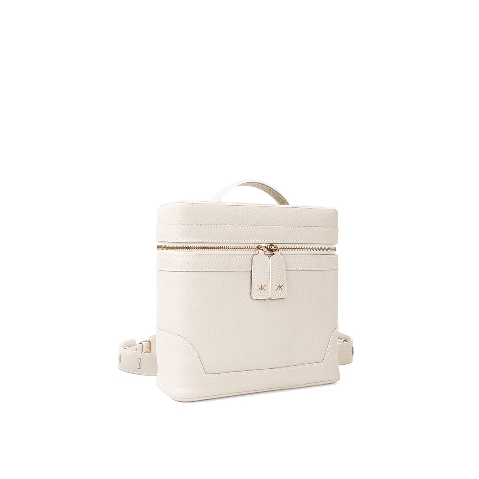'Écrins' Sac à dos Cuir Nappa Crème & Or