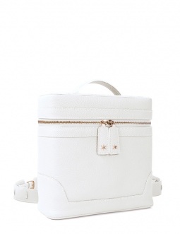 'Écrins' Sac à dos Cuir Nappa Neige  & Or