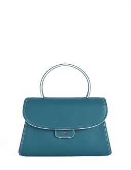 'Chantilly Bis Nuage' Sac à main Cuir Nappa Indigo & Or