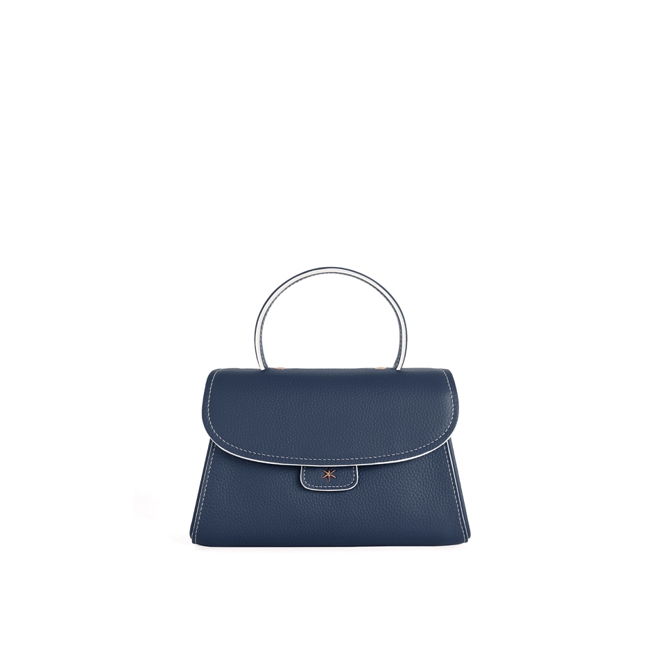 'Chantilly Bis Nuage' Sac à main Cuir Nappa Bleu Nuit & Or