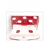 'Chantilly Soie Pois' Sac à main Cuir Bordeaux & Or
