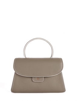 'Chantilly Bis Nuage' Sac à main Cuir Nappa Tourterelle & Argent