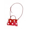 'Chantilly Silk Pois' Leather handbag Bordeaux & Gold