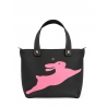 'En L'Air le Sac Lièvre' Sac Cabas Cuir Nappa Ébène & Or