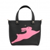 'En L'Air le Sac Lièvre' Nappa Leather Handbag Black & Gold