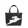 'En L'Air le Sac Lièvre' Sac Cabas Cuir Nappa Ébène & Or
