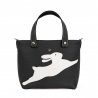 'En L'Air le Sac Lièvre' Nappa Leather Handbag Black & Gold