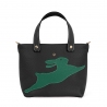 'En L'Air le Sac Lièvre' Sac Cabas Cuir Nappa Ébène & Or
