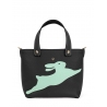 'En L'Air le Sac Lièvre' Nappa Leather Handbag Black & Gold