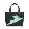'En L'Air le Sac Lièvre' Sac Cabas Cuir Nappa Ébène & Or
