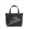 'En L'Air le Sac Lièvre' Sac Cabas Cuir Nappa Ébène & Or