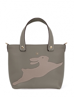 'En L'Air le Sac Lièvre' Nappa Leather Handbag Elephant Grey