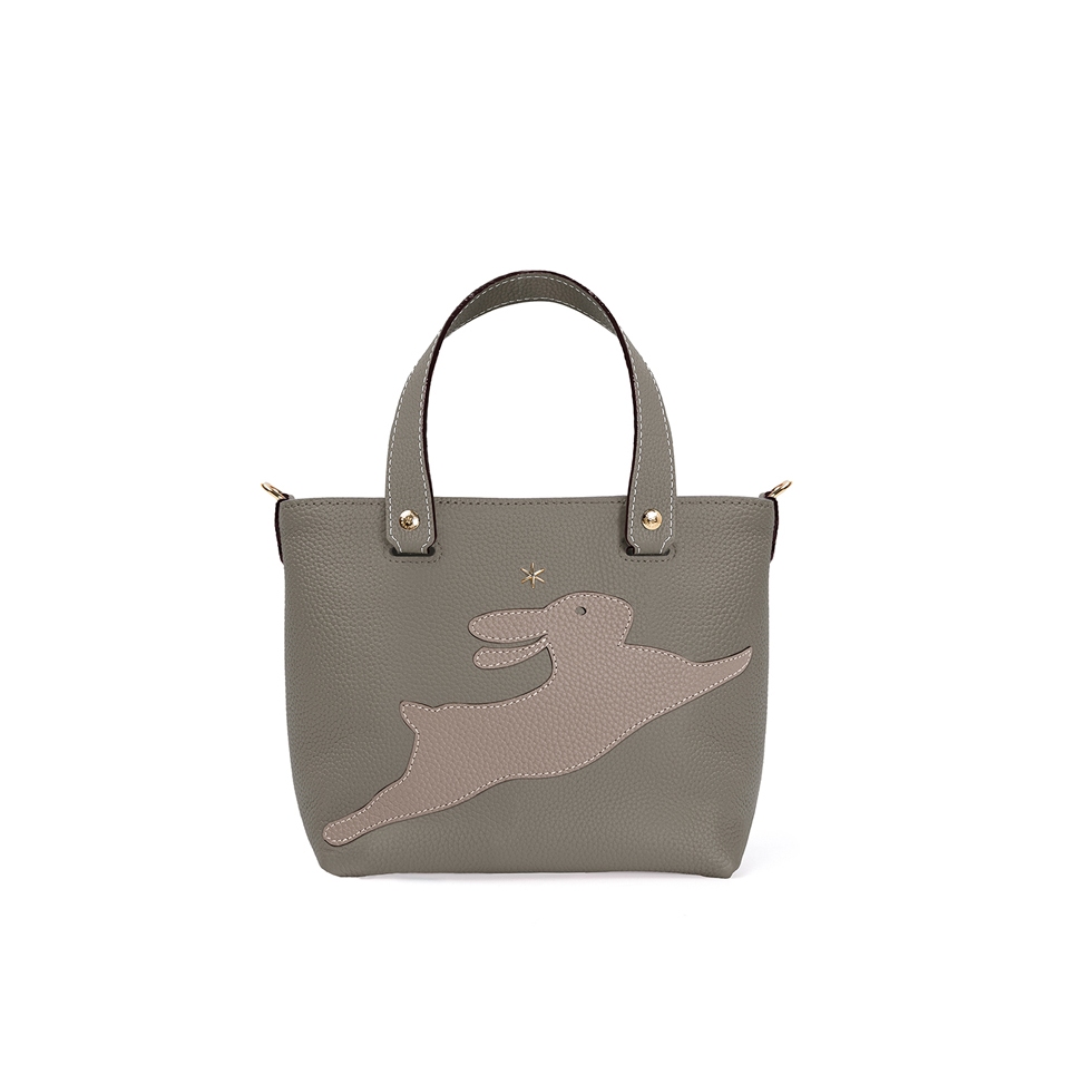 'En L'Air le Sac Lièvre' Nappa Leather Handbag Elephant Grey