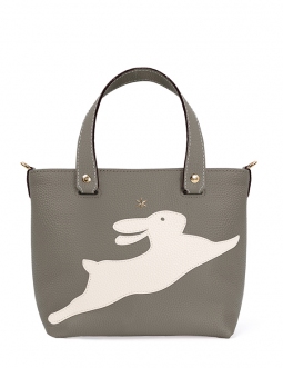 'En L'Air le Sac Lièvre' Nappa Leather Handbag Elephant Grey