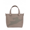 'En L'Air le Sac Lièvre' Sac Cabas Cuir Nappa Tourterelle & Argent