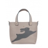 'En L'Air le Sac Lièvre' Sac Cabas Cuir Nappa Perle & Or