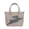 'En L'Air le Sac Lièvre' Sac Cabas Cuir Nappa Perle & Or