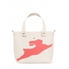 'En L'Air le Sac Lièvre' Sac Cabas Cuir Nappa Crème & Or