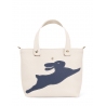 'En L'Air le Sac Lièvre' Sac Cabas Cuir Nappa Crème & Or