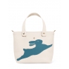 'En L'Air le Sac Lièvre' Sac Cabas Cuir Nappa Crème & Or