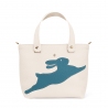 'En L'Air le Sac Lièvre' Sac Cabas Cuir Nappa Crème & Or