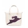 'En L'Air le Sac Lièvre' Sac Cabas Cuir Nappa Crème & Or