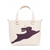 'En L'Air le Sac Lièvre' Sac Cabas Cuir Nappa Crème & Or