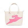 'En L'Air le Sac Lièvre' Sac Cabas Cuir Nappa Crème & Or