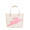'En L'Air le Sac Lièvre' Nappa Leather Handbag Cream & Gold