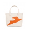 'En L'Air le Sac Lièvre' Sac Cabas Cuir Nappa Crème & Or