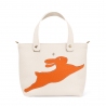 'En L'Air le Sac Lièvre' Nappa Leather Handbag Cream & Gold