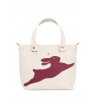 'En L'Air le Sac Lièvre' Sac Cabas Cuir Nappa Crème & Or