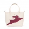 'En L'Air le Sac Lièvre' Sac Cabas Cuir Nappa Crème & Or