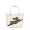'En L'Air le Sac Lièvre' Sac Cabas Cuir Nappa Crème & Or