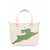 'En L'Air le Sac Lièvre' Sac Cabas Cuir Nappa Crème & Or