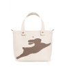 'En L'Air le Sac Lièvre' Sac Cabas Cuir Nappa Crème & Or
