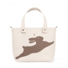 'En L'Air le Sac Lièvre' Sac Cabas Cuir Nappa Crème & Or