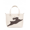'En L'Air le Sac Lièvre' Nappa Leather Handbag Cream & Gold