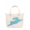 'En L'Air le Sac Lièvre' Sac Cabas Cuir Nappa Crème & Or