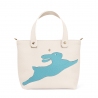 'En L'Air le Sac Lièvre' Sac Cabas Cuir Nappa Crème & Or