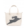 'En L'Air le Sac Lièvre' Sac Cabas Cuir Nappa Crème & Or